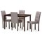 Baxton Studio Andrew Modern 5-Piece Grey Upholstered Grid-tufting Dining Set 123-5255-6810 - alternate 1